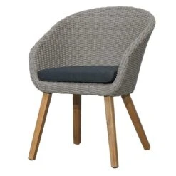 Ploß Flores Gartensessel Geflecht/Akazie Grau/Natur -Gartenmöbel Geschäft ploss flores cocktailsessel geflecht akazie 1349010 2