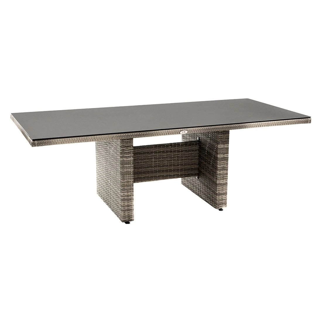 Ploß Nizza Gartentisch 220x100cm Geflecht/Glas Natur-Beige-Braun-Meliert/Steinoptik 3 Ploß Nizza Gartentisch 220x100cm Geflecht/Glas Natur-Beige-Braun-Meliert/Steinoptik