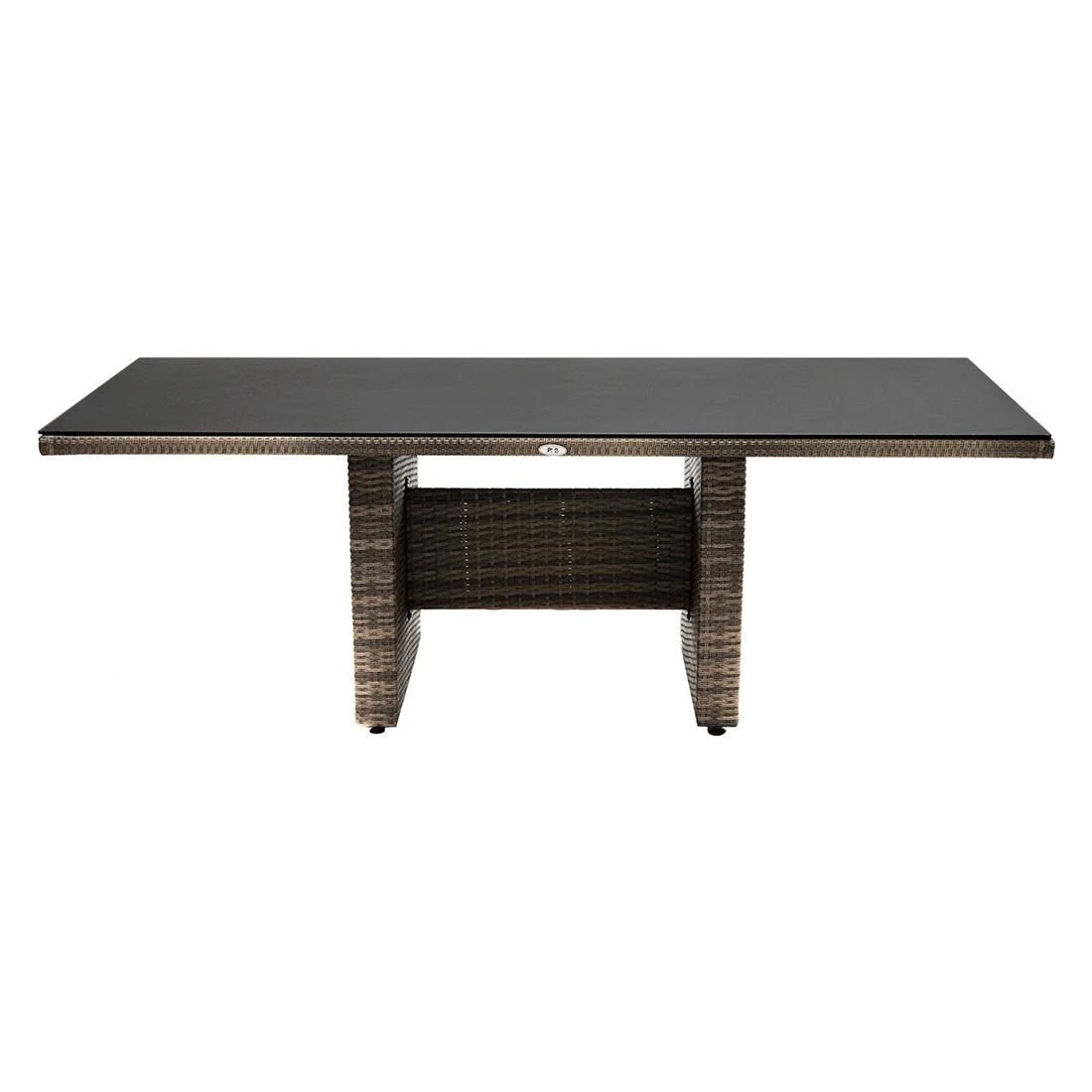 Ploß Nizza Gartentisch 220x100cm Geflecht/Glas Natur-Beige-Braun-Meliert/Steinoptik 6 Ploß Nizza Gartentisch 220x100cm Geflecht/Glas Natur-Beige-Braun-Meliert/Steinoptik – Bild 4