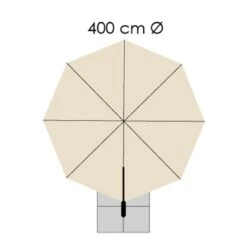 Schneider® Schneider Rhodos Grande Ampelschirm Ø400cm Anthrazit/Natur -Gartenmöbel Geschäft schneider rhodos grande ampelschirm o400cm anthrazit natur 1266796 4