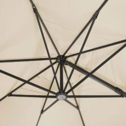 Schneider® Schneider Rhodos Grande Ampelschirm Ø400cm Anthrazit/Natur -Gartenmöbel Geschäft schneider rhodos grande ampelschirm o400cm anthrazit natur 1266796 9