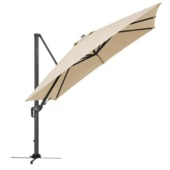 Schneider® Schneider Rhodos Twist Ampelschirm 300x300cm Natur -Gartenmöbel Geschäft schneider rhodos twist ampelschirm 300x300cm natur 1266763 6