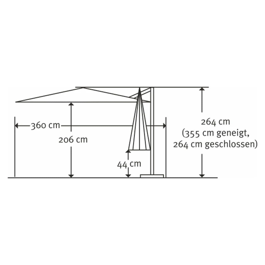 Schneider® Schneider Rhodos Twist-Woody Ampelschirm 300x300cm Natur 5 Schneider® Schneider Rhodos Twist-Woody Ampelschirm 300x300cm Natur – Bild 3