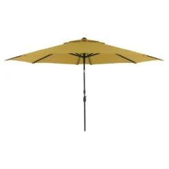 Schöner Wohnen Savaneta Mittelstockschirm 300x300cm Aluminium/Polyester Schwarz/Senf