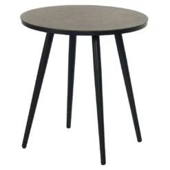 Schöner Wohnen Texel Gartentisch Ø66cm Aluminium/Glaskeramik Schwarz/Keramik