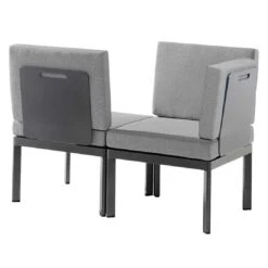 Sieger Lugo Gartensofa Aluminium/Sunproof Eisengrau/Hellgrau -Gartenmöbel Geschäft sieger lugo loungebank aluminium sunproof 1426791 3