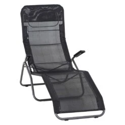 Siena Garden Anco Bäderliege Stahl/Ranotex Anthrazit/Schwarz