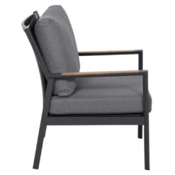 Siena Garden Londra Loungesessel Aluminium/Ranotex Anthrazit/Schwarz-Silber -Gartenmöbel Geschäft siena garden londra loungesessel aluminium ranotex 1353135 3