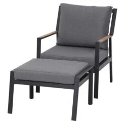 Siena Garden Londra Loungesessel Aluminium/Ranotex Anthrazit/Schwarz-Silber -Gartenmöbel Geschäft siena garden londra loungesessel aluminium ranotex 1353135 5