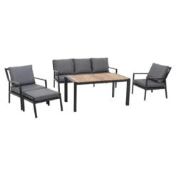 Siena Garden Londra Loungesessel Aluminium/Ranotex Anthrazit/Schwarz-Silber -Gartenmöbel Geschäft siena garden londra loungesessel aluminium ranotex 1353135 6