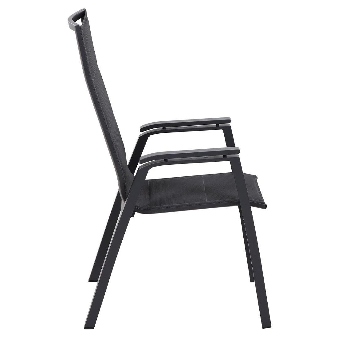 Siena Garden Milano Stapelsessel Aluminium/Ranotex®-Gewebe Matt Anthrazit/Grau 6 Siena Garden Milano Stapelsessel Aluminium/Ranotex®-Gewebe Matt Anthrazit/Grau – Bild 4