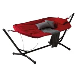 Siena Garden Panama Hängematte Mit Gestell Stahl/Oxfordgewebe Grau/Rot -Gartenmöbel Geschäft siena garden panama haengematte mit gestell stahl oxfordgewebe 1363827 6