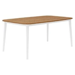 Solpuri Charlie Gartentisch 170x100 Cm Aluminium/Teak White/Natur