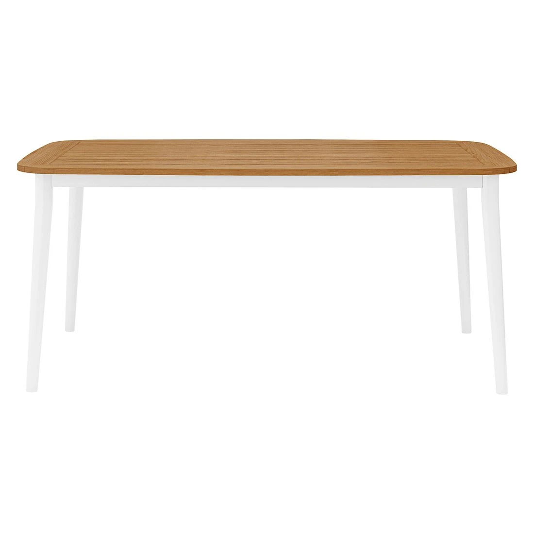 Solpuri Charlie Gartentisch 170x100 Cm Aluminium/Teak White/Natur 4 Solpuri Charlie Gartentisch 170x100 Cm Aluminium/Teak White/Natur – Bild 2