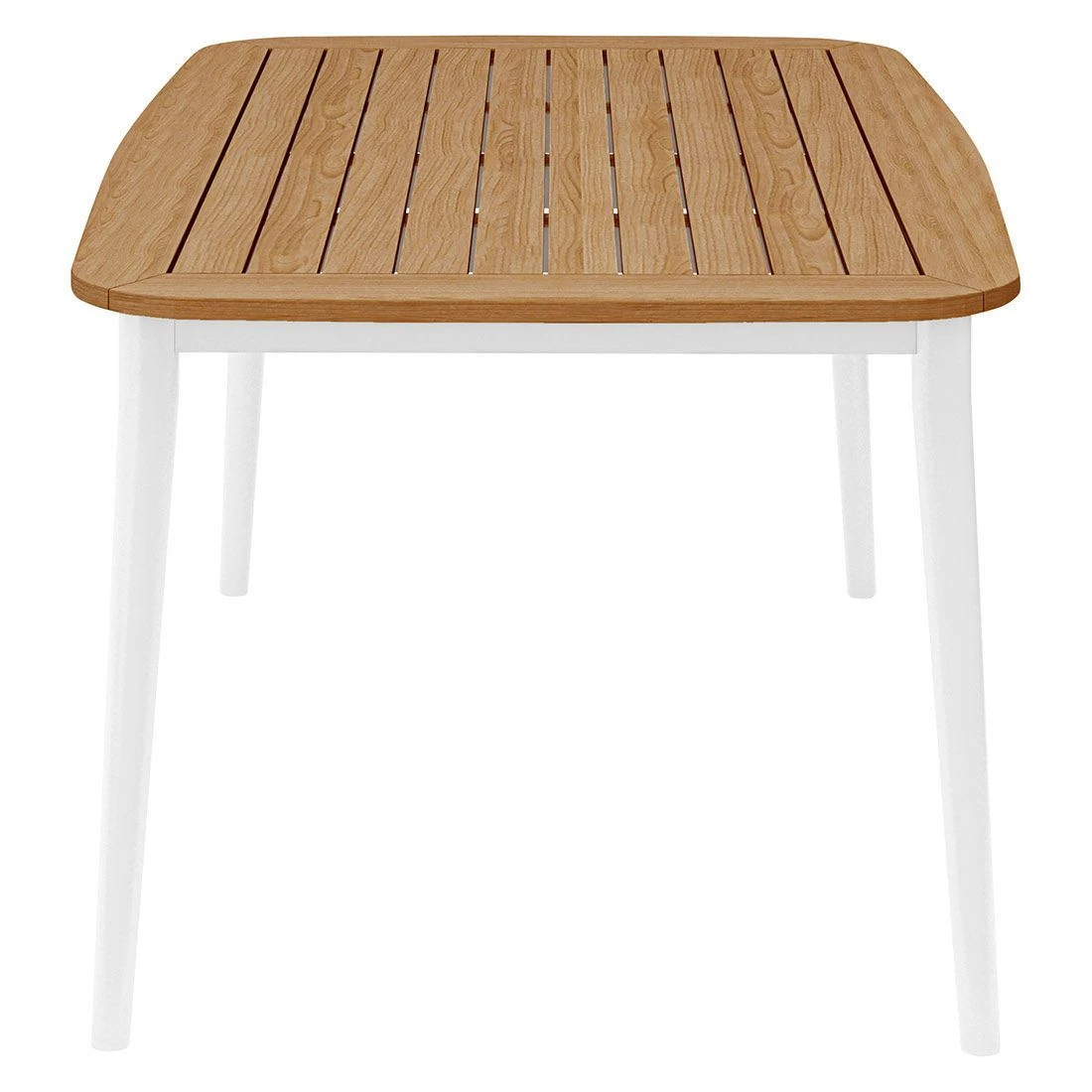 Solpuri Charlie Gartentisch 170x100 Cm Aluminium/Teak White/Natur 5 Solpuri Charlie Gartentisch 170x100 Cm Aluminium/Teak White/Natur – Bild 3