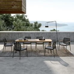 Solpuri Pia Stapelsessel Aluminium/Teak Inkl. Kissen Anthrazit/Natur -Gartenmöbel Geschäft solpuri pia stapelsessel aluminium teak inkl kissen 1470340 5