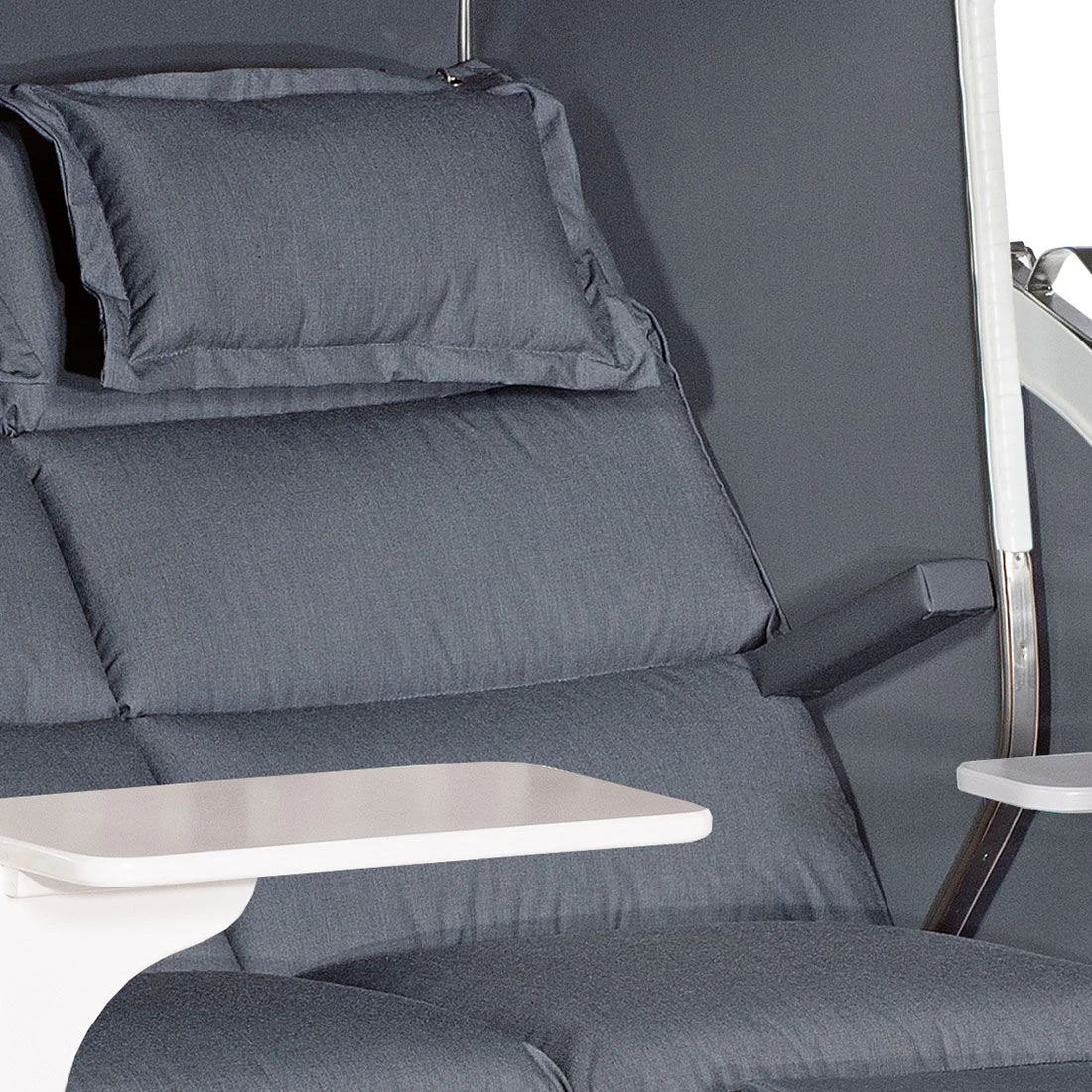 SonnenPartner Classic Strandkorb Geflecht/Fichte Weiß/Charcoal 8 SonnenPartner Classic Strandkorb Geflecht/Fichte Weiß/Charcoal – Bild 6