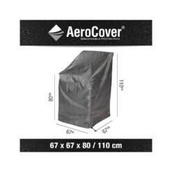 AeroCover Gartenstuhl Schutzhülle 67x67x80/110cm Polyester Uni Anthrazit -Gartenmöbel Geschäft stapelstuhlhulle 67x67x80 110cm 2