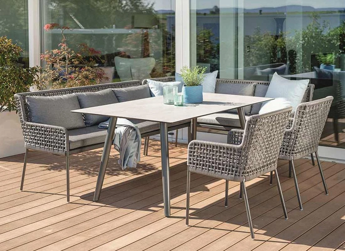 Stern Greta Dininglounge Aluminium/Polyacryl Anthrazit/Seidengrau 3 Stern Greta Dininglounge Aluminium/Polyacryl Anthrazit/Seidengrau