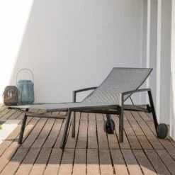 Stern Kari Gartenliege Aluminium/Textilene Schwarz Matt/Leinen Grau -Gartenmöbel Geschäft stern kari rollliege aluminium textilene 1453851 8