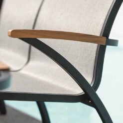 Stern Laris Lounge Sessel Aluminium/Textilene Schwarz Matt/Leinen Grau -Gartenmöbel Geschäft stern laris loungesessel aluminium textilene 1363024 7