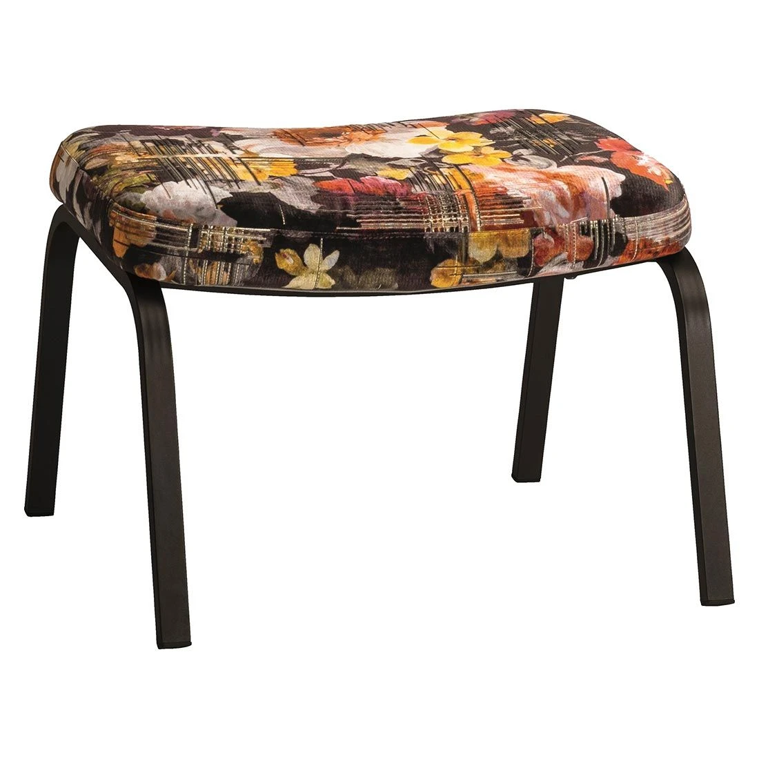 Stern Stan Flower Loungesessel Inkl. Hocker Aluminium/Stoff Schwarz Matt/Geblümt 6 Stern Stan Flower Loungesessel Inkl. Hocker Aluminium/Stoff Schwarz Matt/Geblümt – Bild 4