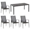 Sungörl Bornheim Gartenmöbel-Set 5-tlg. Tisch 160x90cm Anthrazit/Schwarz -Gartenmöbel Geschäft sungoerl bornheim gartenmoebel set 5 tlg tisch 160x90cm 1474685 1