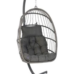 Sungörl Lana Hängesessel Faltbar Stahl/Polyester Anthrazit/Grau Meliert -Gartenmöbel Geschäft sungoerl lana haengesessel faltbar stahl polyester 1367578 3