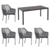 Sungörl Modena Gartenmöbel-Set 5-tlg. Tisch 160x90cm Anthrazit/Grau -Gartenmöbel Geschäft sungoerl modena gartenmoebel set 5 tlg tisch 160x90cm 1474751 1