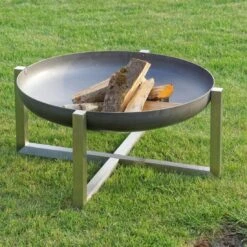 SvenskaV Cross XXL Feuerschale Ø63cm Rohstahl Schwarz -Gartenmöbel Geschäft svenskav cross xxl feuerschale o63cm rohstahl schwarz 1168808 3