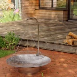 SvenskaV Grace Feuerschale Ø80cm Inkl. Schwenkgrill Edelstahl Ø63 -Gartenmöbel Geschäft svenskav grace feuerschale o80cm inkl schwenkgrill edelstahl o63 5