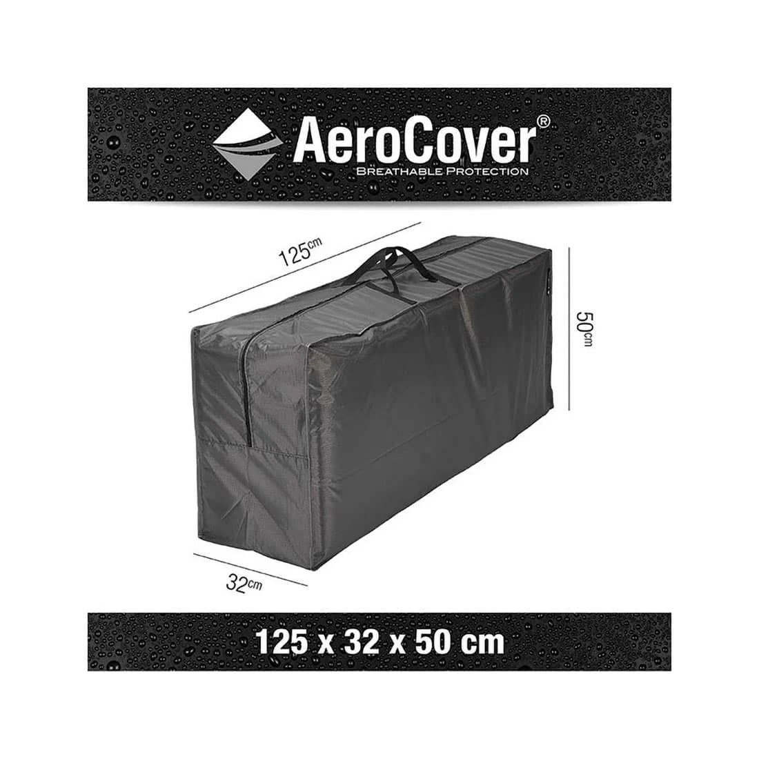 AeroCover Schutztasche Für Auflagen 123x32x50cm Polyester Uni Anthrazit 11 AeroCover Schutztasche Für Auflagen 123x32x50cm Polyester Uni Anthrazit – Bild 9