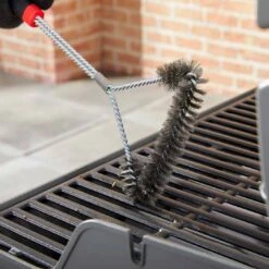 Weber Grillbürste Dreiseitig 46cm Edelstahl/Kunststoff Silber/Schwarz -Gartenmöbel Geschäft weber grillburste dreiseitig 46cm edelstahl kunststoff silber schwarz 1323479 3