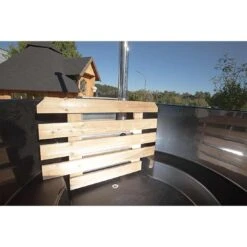 Wolff Finnhaus Hot Tub Grau -Gartenmöbel Geschäft wolff finnhaus badebottich hot tub mit thermodeckel ofen durchm200cm 1400908 4