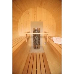 Wolff Finnhaus Basic Saunafass Bausatz Natur -Gartenmöbel Geschäft wolff finnhaus basic saunafass 230 bausatz durchm205x230 rote dachschindeln 1404043 6