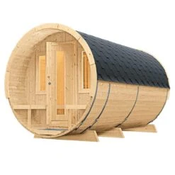 Wolff Finnhaus De Luxe Saunafass 400 Bausatz Natur