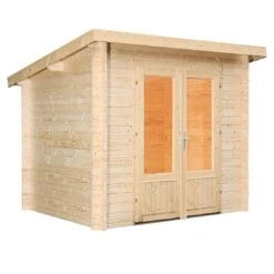 Wolff Finnhaus Lüttich Gartenhaus Mit Doppeltür Natur