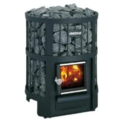 Wolff Finnhaus Saunaofen Holzbeheizt Mit BimSchV-Kit+Schornstein 21 KW Mattschwarz