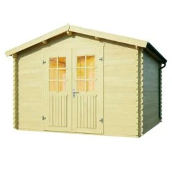 Wolff Finnhaus Paris A Gartenhaus Imprägniert 300x300cm+Doppeltür Natur