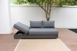 Zebra Cubo Gartensofa Aluminium/Olefin Graphit/Grau