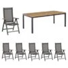 Zebra Fly Gartenmöbelset 7-tlg. Mit Tisch 220x100 Cm Graphit/Carbon Grey -Gartenmöbel Geschäft zebra fly gartenmoebelset 7 tlg mit tisch 220x100 cm 1477545 1