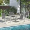 Zebra One Gartenmöbel-Set 5-tlg. Tisch 160x90cm Silber/Dunkelgrau -Gartenmöbel Geschäft zebra one gartenmoebel set 5 tlg tisch 160x90cm 1484651 1