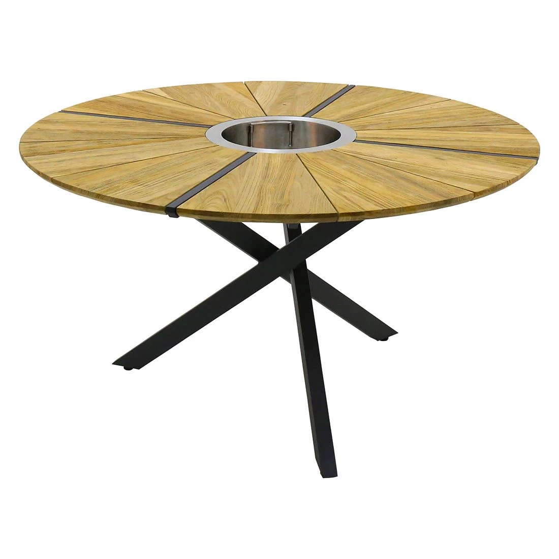 Zebra Oryx Edge Gartentisch Ø135cm Aluminium/Teak Recycelt Graphit/Teak 3 Zebra Oryx Edge Gartentisch Ø135cm Aluminium/Teak Recycelt Graphit/Teak